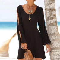 Summer Hollow Out Sleeve Mini Dress