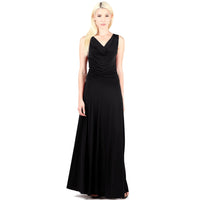 EVANESE INC - Original Women's Classic Elegant Cowlneck Sexy Long Gown Sleeveless Dress