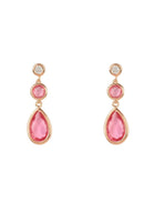 Tuscany Gemstone Drop Earring Rose Gold Pink Tourmaline