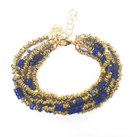 Multi Strand Lapis Lazuli Bracelet