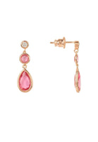 Tuscany Gemstone Drop Earring Rose Gold Pink Tourmaline