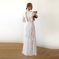 BLUSHFASHION - Original Woodland Vintage Lace Wedding Dress #1206