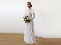 BLUSHFASHION - Original Woodland Vintage Lace Wedding Dress #1206