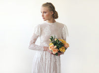 BLUSHFASHION - Original Woodland Vintage Lace Wedding Dress #1206