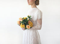 BLUSHFASHION - Original Woodland Vintage Lace Wedding Dress #1206