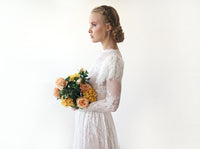 BLUSHFASHION - Original Woodland Vintage Lace Wedding Dress #1206