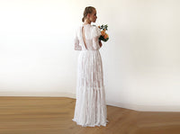 BLUSHFASHION - Original Woodland Vintage Lace Wedding Dress #1206