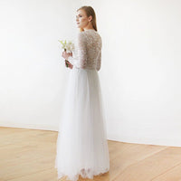 BLUSHFASHION - Original Round Neck-Line Lace & Tulle Dress #1152