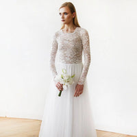 BLUSHFASHION - Original Round Neck-Line Lace & Tulle Dress #1152