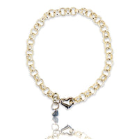 18kt Gold Plated Brass Choker Necklace and Silver Heart Clasp.