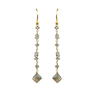 Smoky Topaz Linear Vermeil Earrings