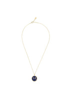 Zodiac Lapis Lazuli Gemstone Star Constellation Pendant Necklace Gold Virgo