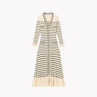 Striped Knit Midi Dress