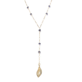 Y-Shaped Iolite Necklace