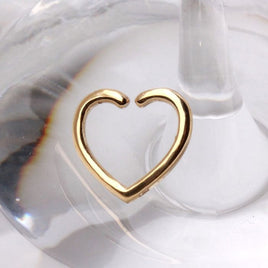 14Kt Yellow Gold Heart Shaped Cartilage Earring