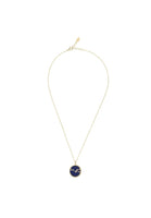 Zodiac Lapis Lazuli Gemstone Star Constellation Pendant Necklace Gold Taurus