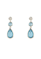 Tuscany Gemstone Drop Earring Silver Blue Topaz Hydro