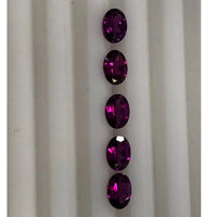 Natural Rhodolite Loose Gemstone Oval 5*7mm Ard 4.9ct 5 Piece in One Lot for 925 Sterling Silver Jewelry Mounting