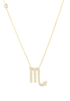 Zodiac Star Sign Pendant Necklace Gold Scorpio