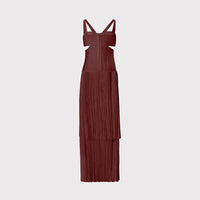 Strappy Cutout Fringed Dress