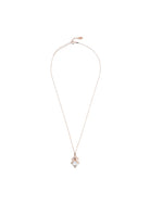 Pearl Gemstone Bee Pendant Necklace Rose Gold