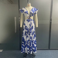 Summer Maxi Butterfly Print Dress