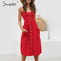 Simply Elegant Women Pocket Dress