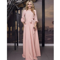 Autumn Women Casual Sashes Dress