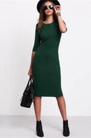 Mid Slim Emerald Green Dress