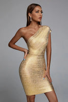 Metallic Mini Cocktail Dress