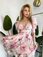 Boho Inspired Pink Floral Dress