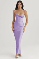 Summer Satin Maxi Bodycon Dress