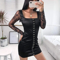 Fashion Lace Flared Sleeve Dress