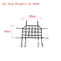 SHINEKA for Jeep Wrangler JK JL 2007-2020+ Car Trunk Roof Luggage Carrier Cargo Basket Trail Net for Wrangler JK JL Accesorries