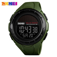 SKMEI Military Sport Watches Men Solar Power Outdoor Shock Digital Watch Chrono 50M Water Resistant Wristwatches Reloj Deportivo