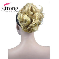 StrongBeauty Short Curly Clip in Claw Ponytail Hair Extension Synthetic Hairpiece 80g With a Jaw/Claw Clip