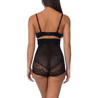 BODY BEAUTIFUL SHAPEWEAR - Original Power Mesh Hi Waist Shaping Brief Black