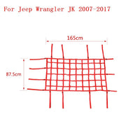 SHINEKA for Jeep Wrangler JK JL 2007-2020+ Car Trunk Roof Luggage Carrier Cargo Basket Trail Net for Wrangler JK JL Accesorries