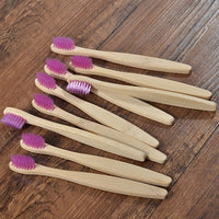 10PC Kids Soft Bristles Bamboo Toothbrush Eco Friendly Childrens Toothbrushes Biodegradable Plastic-Free Oral Care Tooth Brush