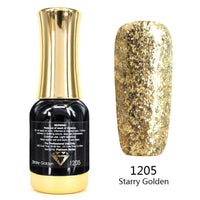 Venalisa 12ml Supper Diamond Top Coat Supply Nail Art Enamel Gel Nail Polish Shining Glitter Sequin Starry Platinum Paint Gel