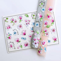 10 Pcs 3D Acrylic Engraved  Nail Sticker Winter White &Mixcolor  Snow  Desgin Water Decals Empaistic Nail Water Slide Decals Z0251