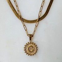 Original Double Chain Initial Necklace Prepack