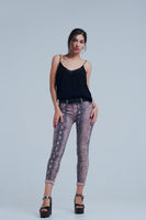 Q2 - Original Reversible Animal Print Pink Jeans