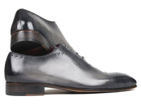 Paul Parkman Grey Hand-Painted Classic Brogues (ID#ZLS34GRY)