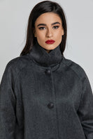 CONQUISTA FASHION - Original Wool Blend Dark Grey Coat