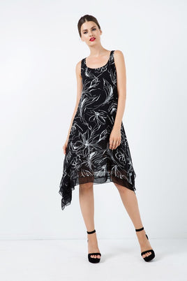 CONQUISTA FASHION - Original Sleeveless Layer Dress With Net Detail