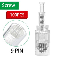 RAIULEKO - Original 100/50/20pcs Screw Bayonet Cartridge Replacement for Dr.imp Pen Micro Needle 9 Pin/12 Pin/36 Pin/3d/5d Nano