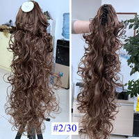 Synthetic Claw Clip Ponytail Luxury for Braiding 75cm 30" High Temperature Fiber Hairpieces Long Curly Hair Extensions for Women