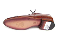 Paul Parkman Men's Captoe Oxfords Brown Hand Painted Shoes (ID#077-BRW)