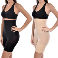 BODY BEAUTIFUL SHAPEWEAR - Original Seamless Extra Hi-Waist Long Boy Leg Shaper 2 Pack